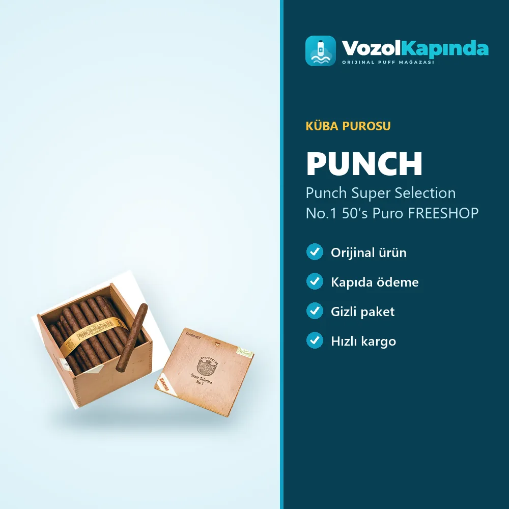 Punch Super Selection No.1 50’s Puro FREESHOP Özellikleri Punch Super Selection No.1 50’s Puro FREESHOP sipariş avantajları: kapıda ödeme ve gizli paket