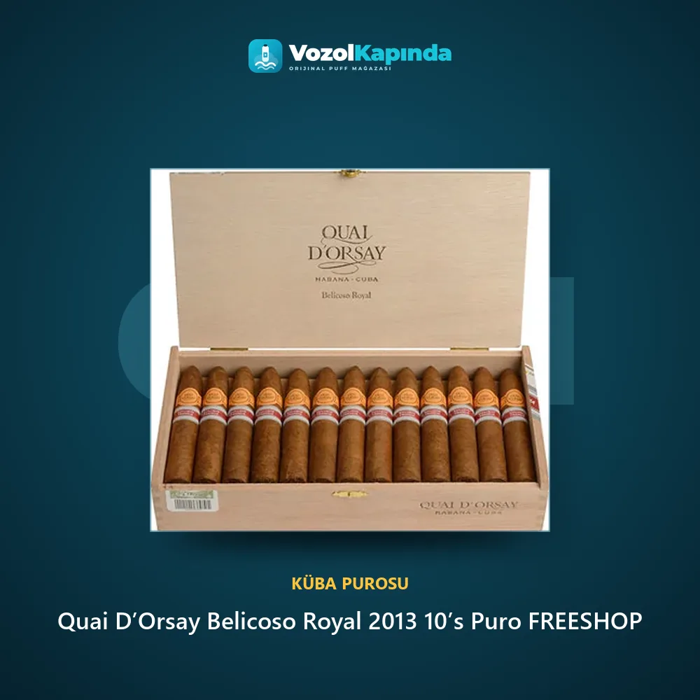 Quai D’Orsay Belicoso Royal 2013 10’s Puro FREESHOP Bilgi Kartı Quai D’Orsay Belicoso Royal 2013 10’s Puro FREESHOP özellikleri: orijinal ürün, kapıda ödeme, gizli paket