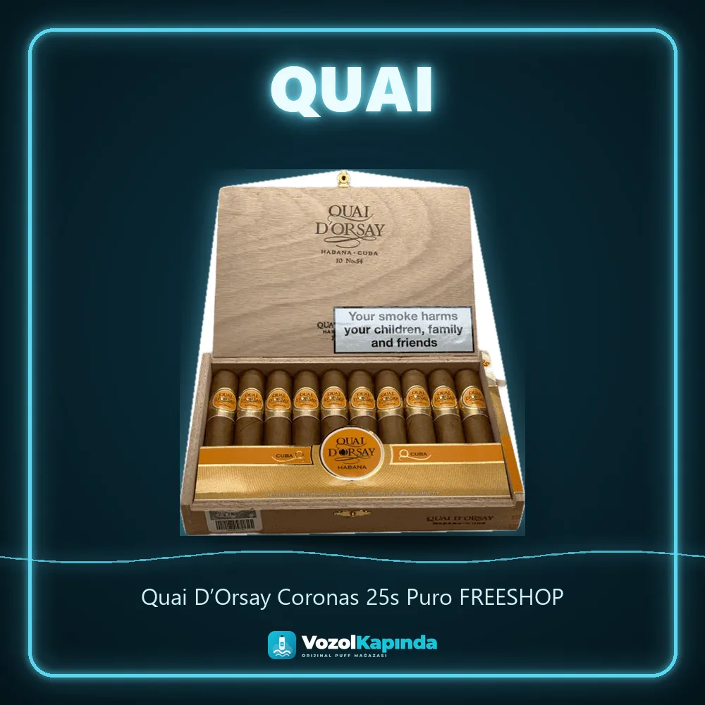 Quai D’Orsay Coronas 25s Puro FREESHOP Bilgi Kartı Quai D’Orsay Coronas 25s Puro FREESHOP özellikleri: orijinal ürün, kapıda ödeme, gizli paket