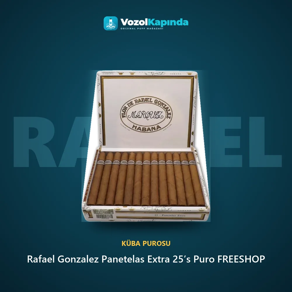 Rafael Gonzalez Panetelas Extra 25’s Puro FREESHOP sipariş avantajları: kapıda ödeme ve gizli paket