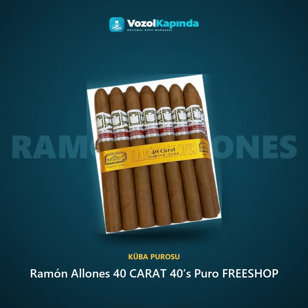 Ramón Allones 40 CARAT 40’s Puro FREESHOP Bilgi Kartı Ramón Allones 40 CARAT 40’s Puro FREESHOP bilgi kartı, orijinal Küba purosu