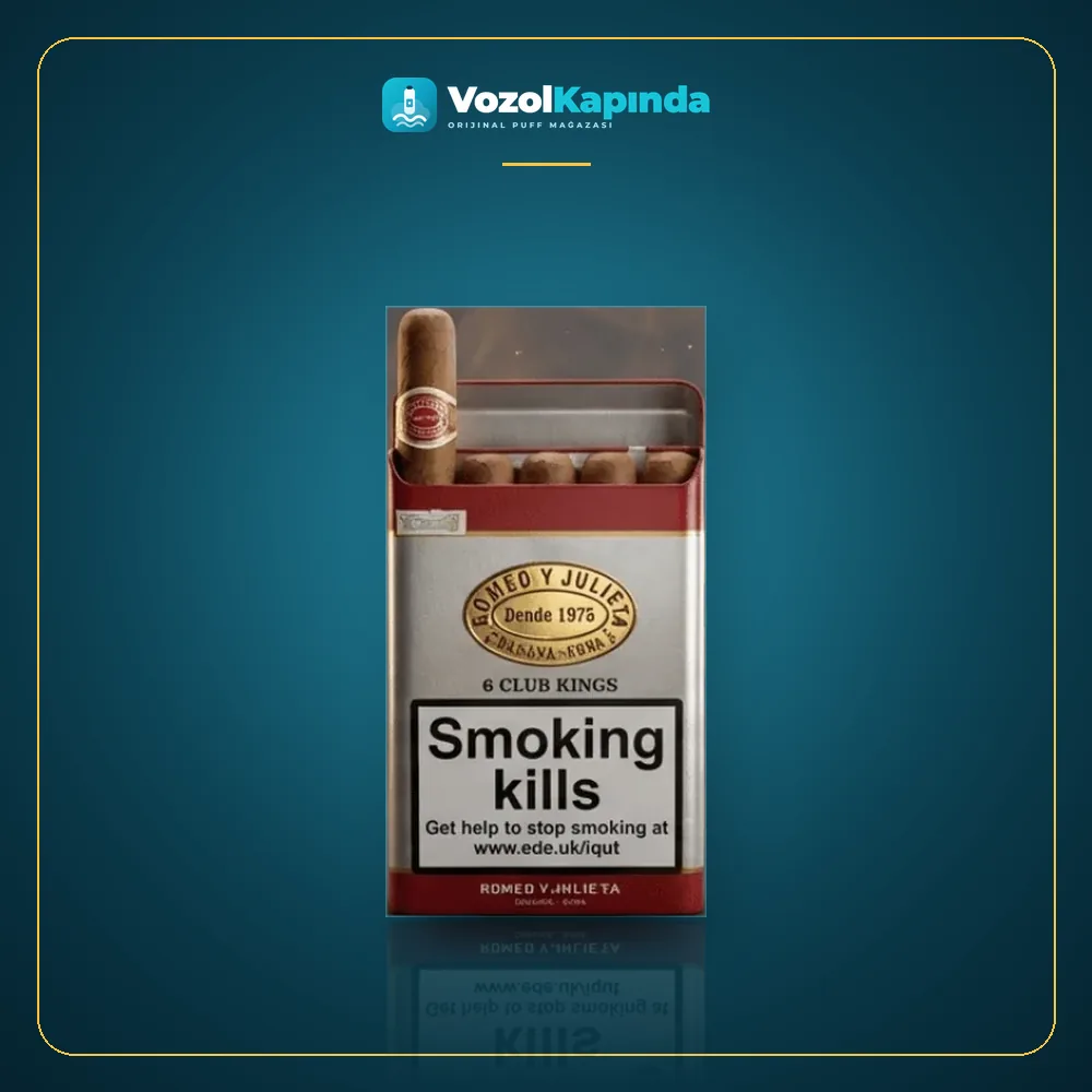 Romeo Y Julieta Club Kings Puro 5’s FREESHOP Orijinal Ambalaj Romeo Y Julieta Club Kings Puro 5’s FREESHOP paket görünümü