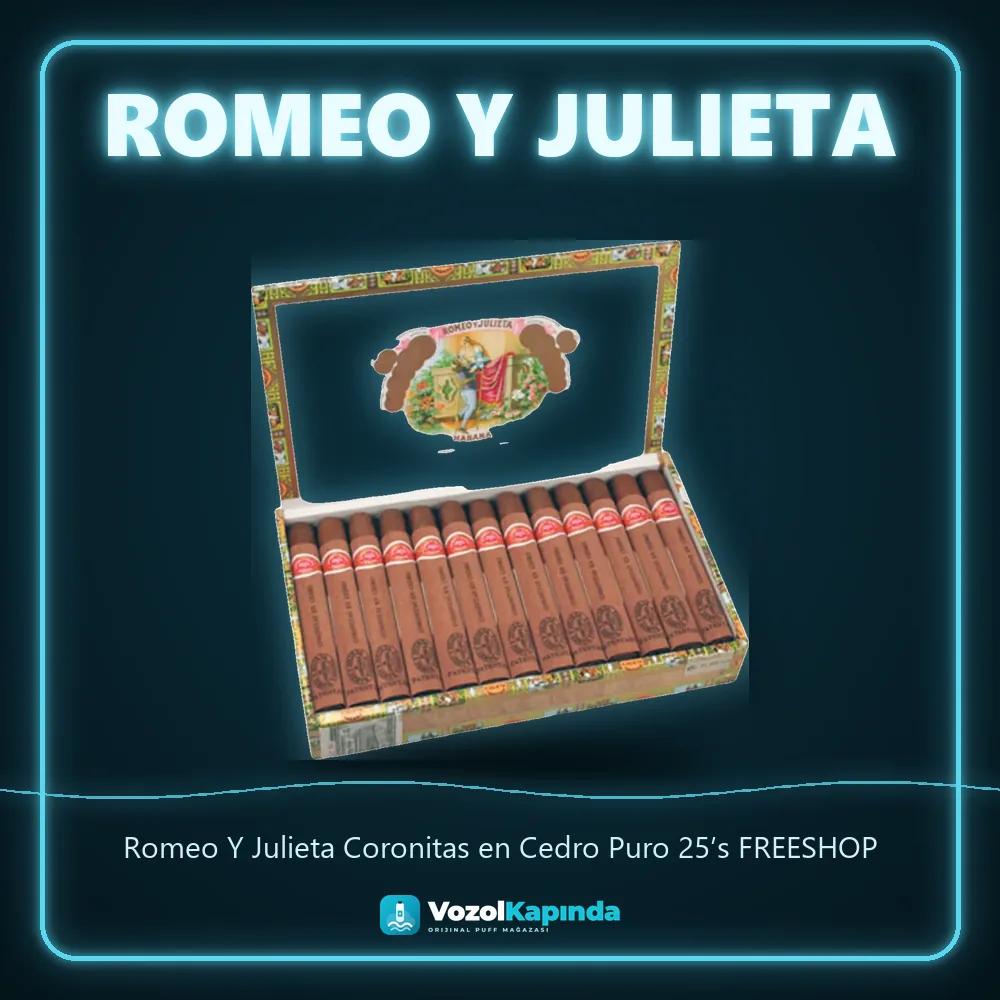 Romeo Y Julieta Coronitas en Cedro Puro 25’s FREESHOP özellikleri: orijinal ürün, kapıda ödeme, gizli paket