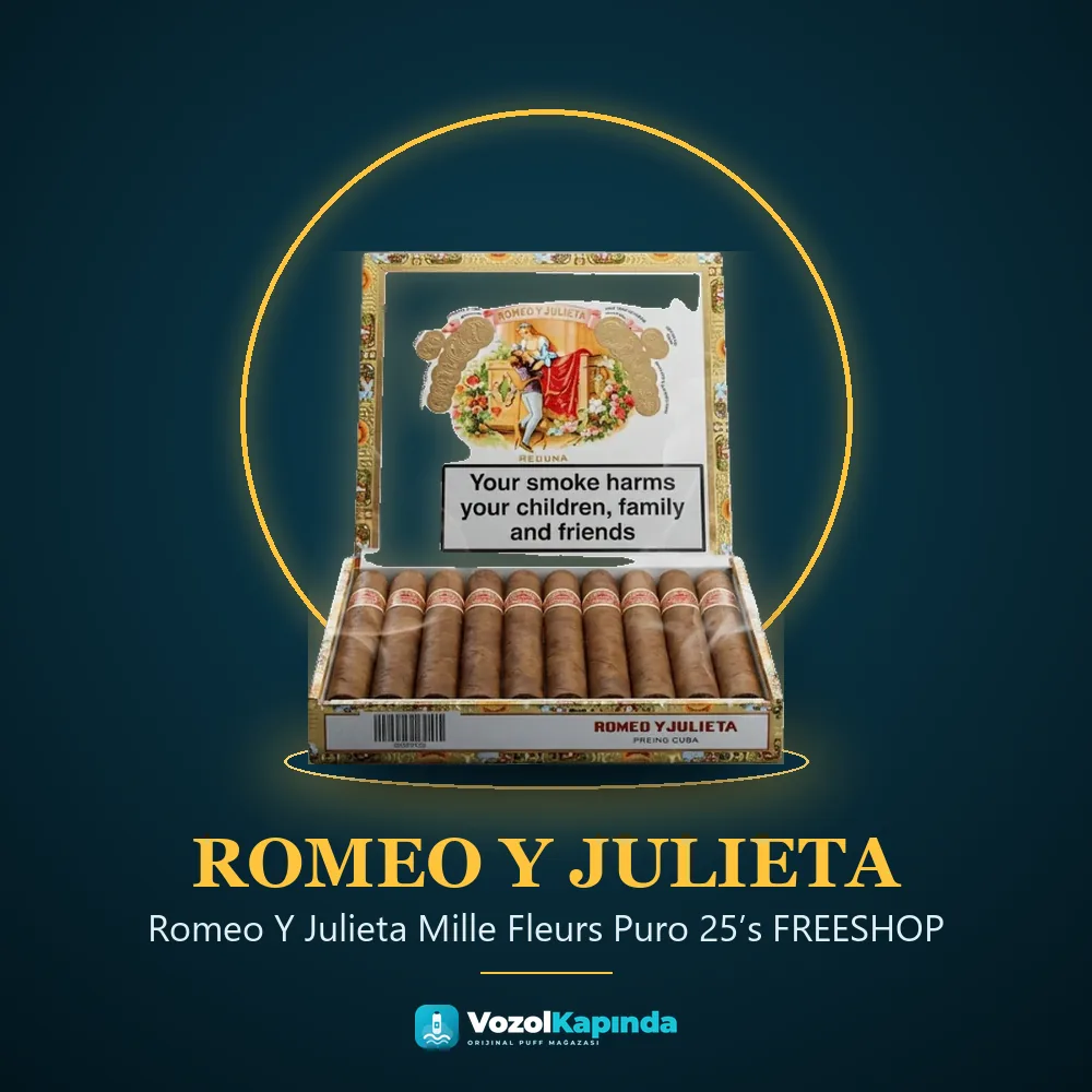 Romeo Y Julieta Mille Fleurs Puro 25’s FREESHOP Özellikleri Romeo Y Julieta Mille Fleurs Puro 25’s FREESHOP sipariş avantajları: kapıda ödeme ve gizli paket
