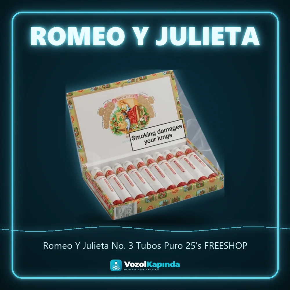 Romeo Y Julieta No. 3 Tubos Puro 25’s FREESHOP sipariş avantajları: kapıda ödeme ve gizli paket