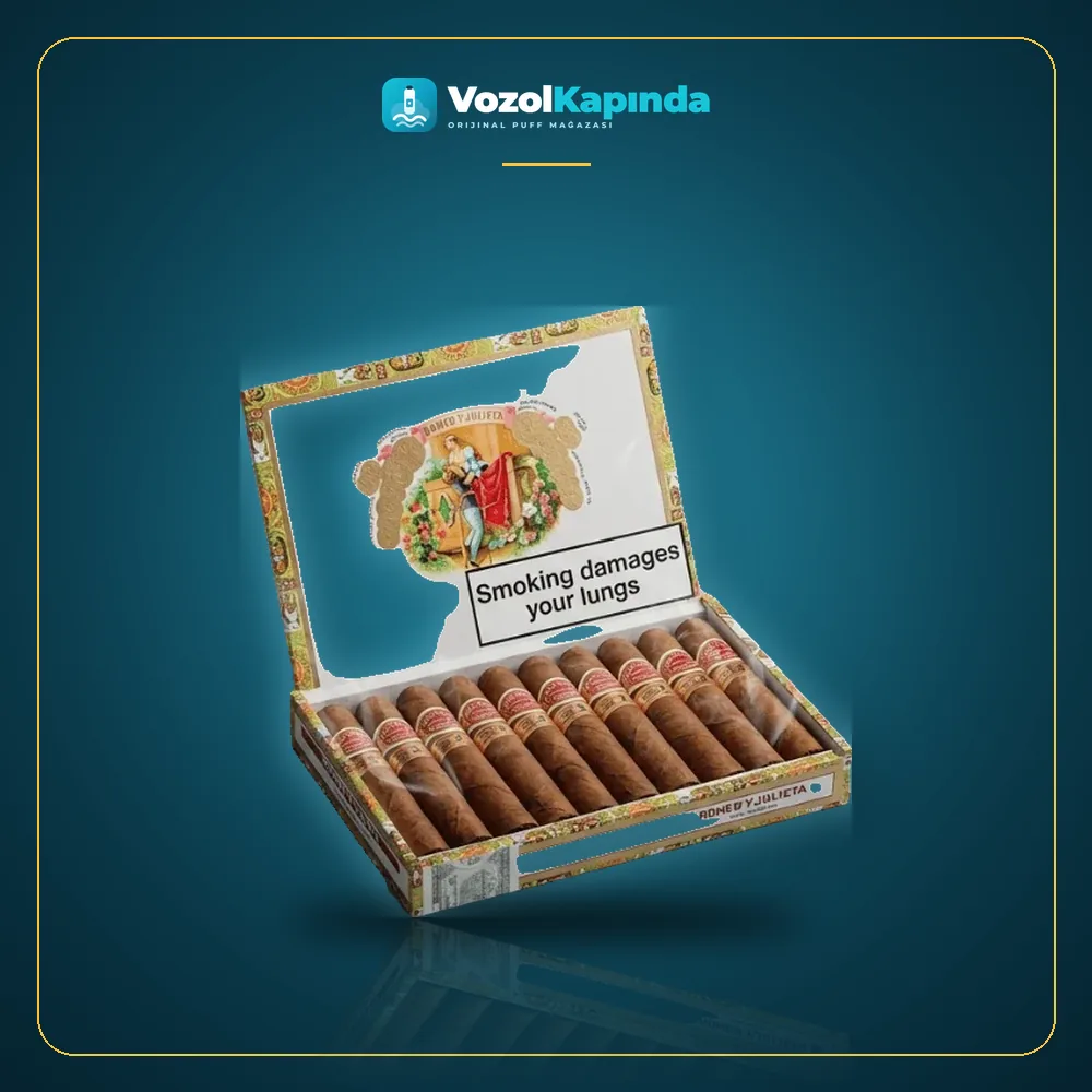 Romeo Y Julieta Short Churchills Puro 25’s FREESHOP Orijinal Ambalaj Romeo Y Julieta Short Churchills Puro 25’s FREESHOP ön yüz görseli, orijinal ambalaj