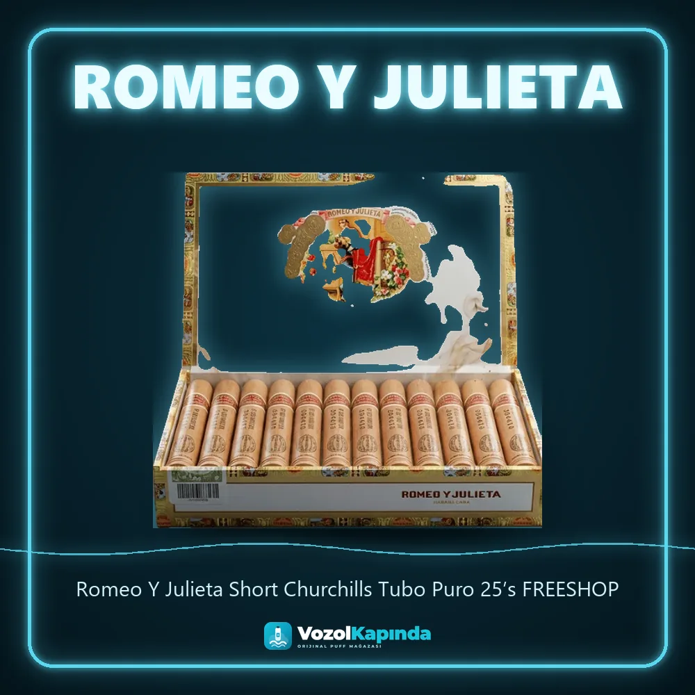 Romeo Y Julieta Short Churchills Tubo Puro 25’s FREESHOP Bilgi Kartı Romeo Y Julieta Short Churchills Tubo Puro 25’s FREESHOP özellikleri: orijinal ürün, kapıda ödeme, gizli paket