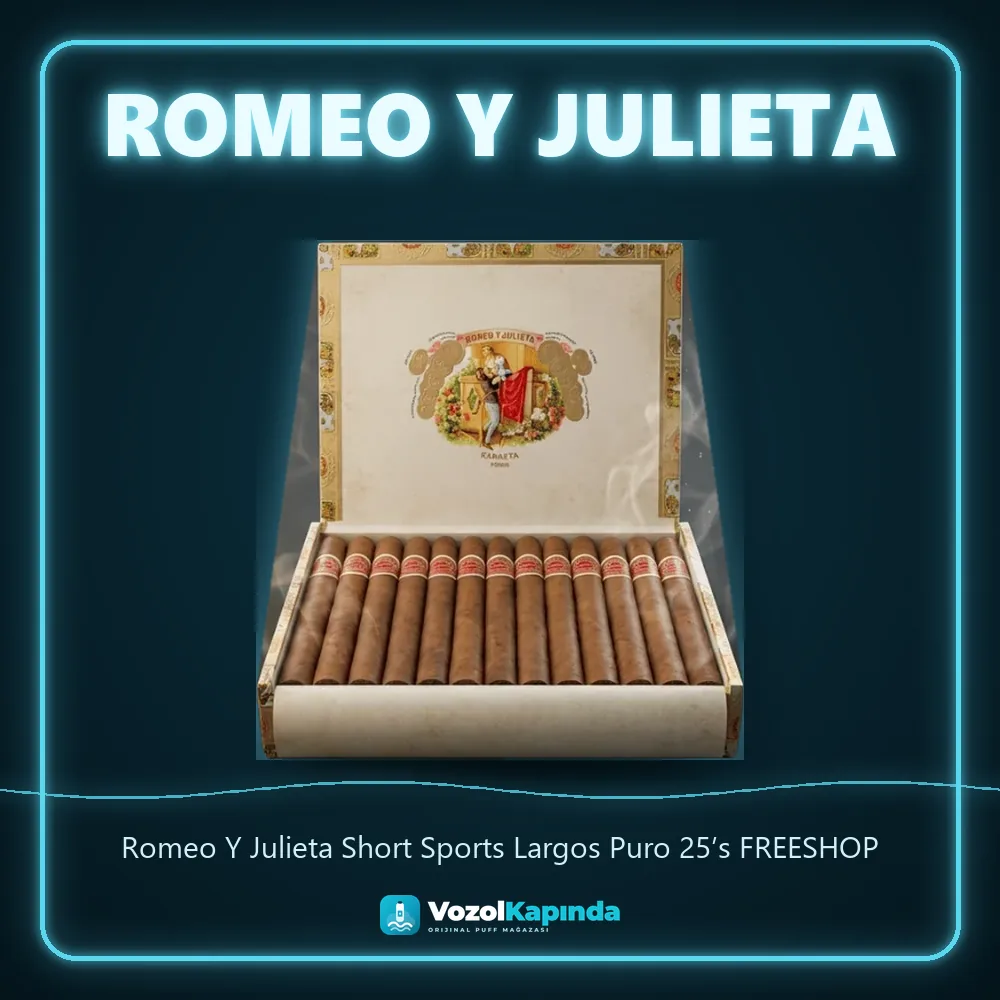 Romeo Y Julieta Short Sports Largos Puro 25’s FREESHOP Bilgi Kartı Romeo Y Julieta Short Sports Largos Puro 25’s FREESHOP sipariş avantajları: kapıda ödeme ve gizli paket