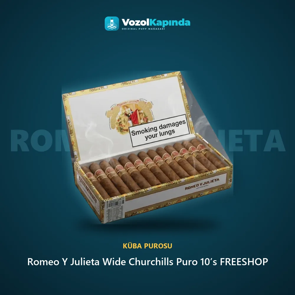 Romeo Y Julieta Wide Churchills Puro 10’s FREESHOP özellikleri: orijinal ürün, kapıda ödeme, gizli paket