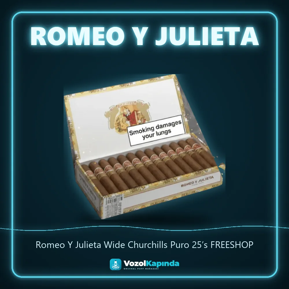 Romeo Y Julieta Wide Churchills Puro 25’s FREESHOP özellikleri: orijinal ürün, kapıda ödeme, gizli paket
