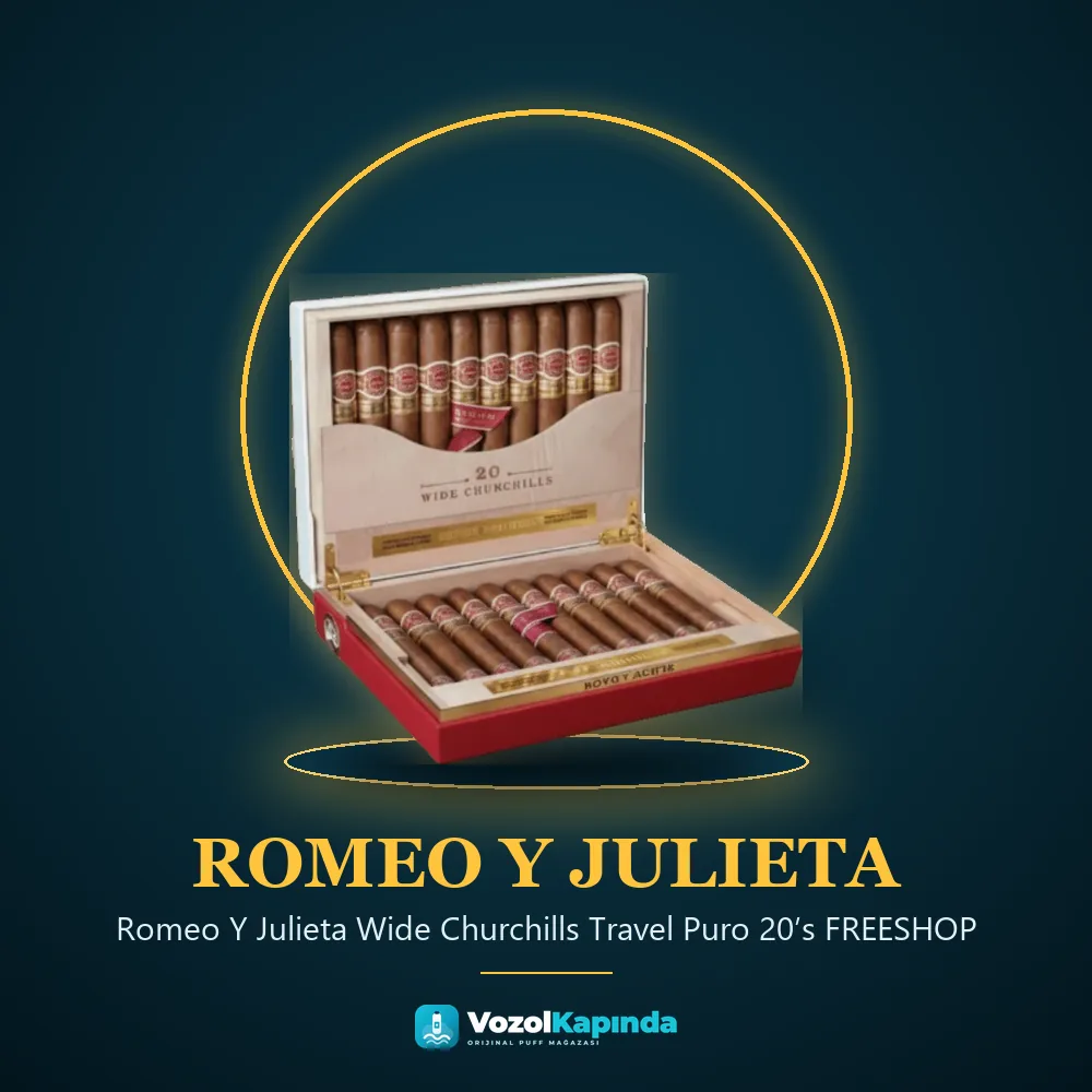 Romeo Y Julieta Wide Churchills Travel Puro 20’s FREESHOP Bilgi Kartı Romeo Y Julieta Wide Churchills Travel Puro 20’s FREESHOP bilgi kartı, orijinal Küba purosu