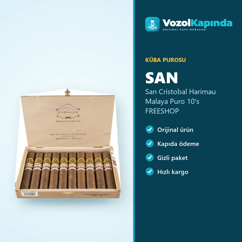 San Cristobal Harimau Malaya Puro 10’s FREESHOP sipariş avantajları: kapıda ödeme ve gizli paket
