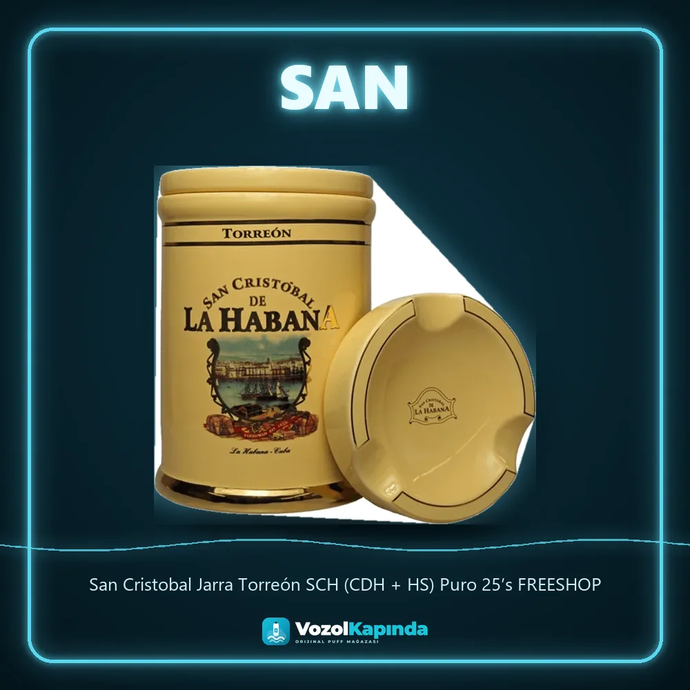 San Cristobal Jarra Torreón SCH (CDH + HS) Puro 25’s FREESHOP bilgi kartı, orijinal Küba purosu