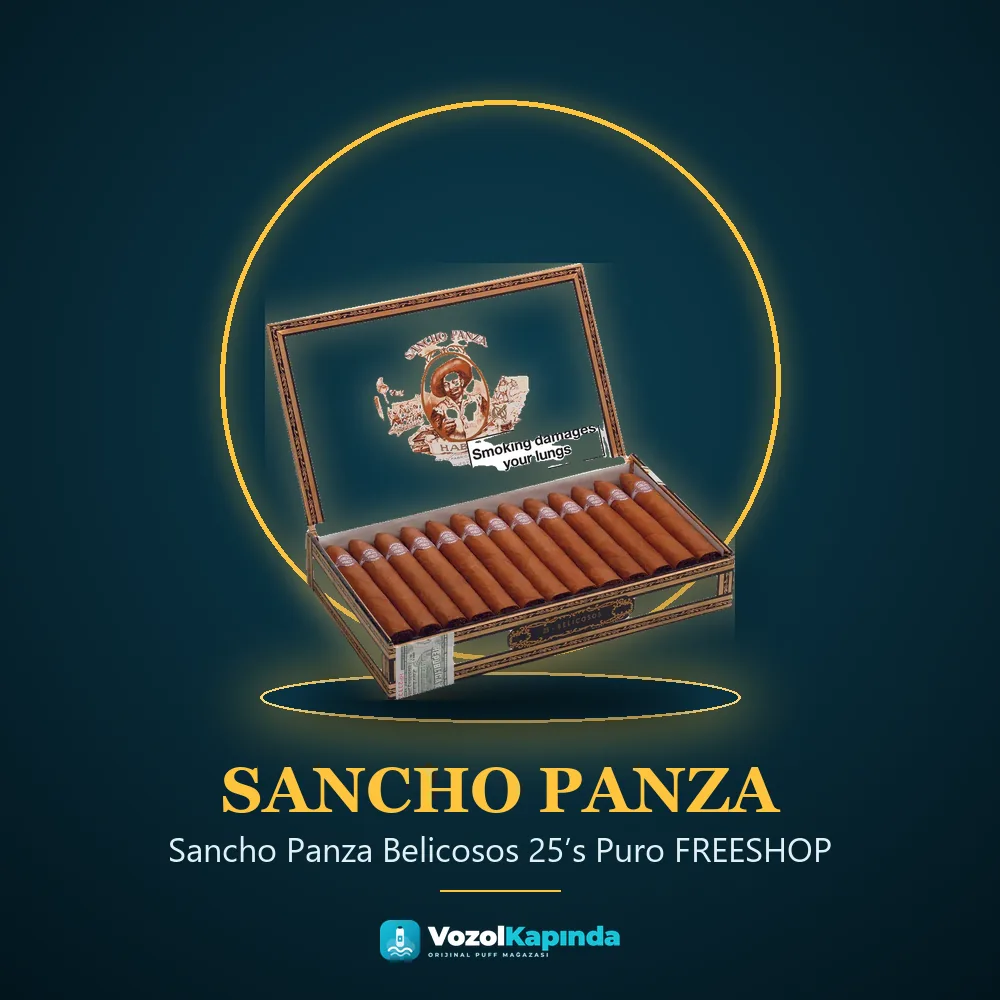 Sancho Panza Belicosos 25’s Puro FREESHOP Bilgi Kartı Sancho Panza Belicosos 25’s Puro FREESHOP özellikleri: orijinal ürün, kapıda ödeme, gizli paket