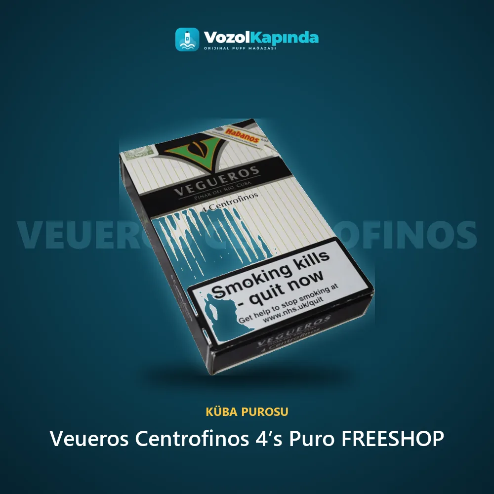 Veueros Centrofinos 4’s Puro FREESHOP Bilgi Kartı Veueros Centrofinos 4’s Puro FREESHOP bilgi kartı, orijinal Küba purosu