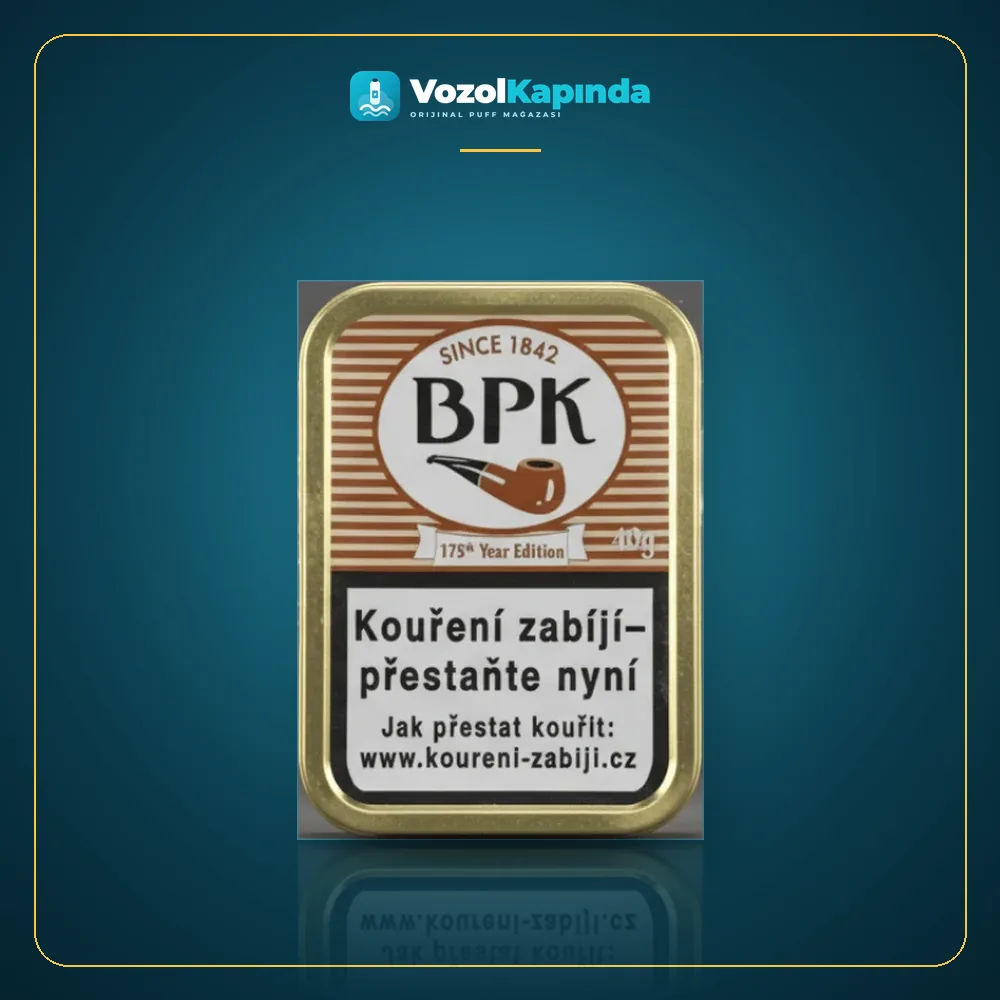 BPK 175th Year Edition 40 Gr Pipo Tütünü Metal Kutulu Ürün Görseli BPK 175th Year Edition 40 Gr Pipo Tütünü Metal Kutulu paket görünümü
