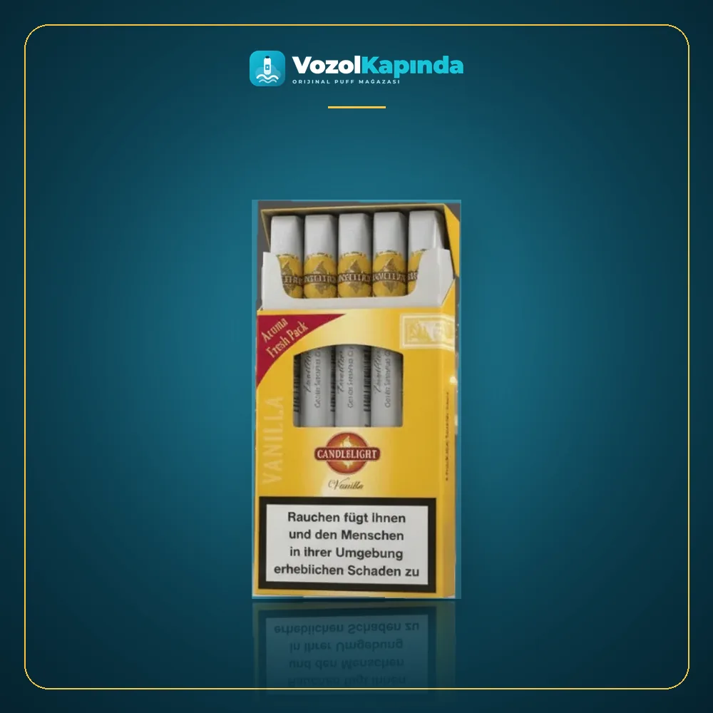 Candlelight Senoritas Vanilla Vanilya Aromalı Paket Görünümü Candlelight Senoritas Vanilla Vanilya Aromalı ürün görseli, orijinal puro