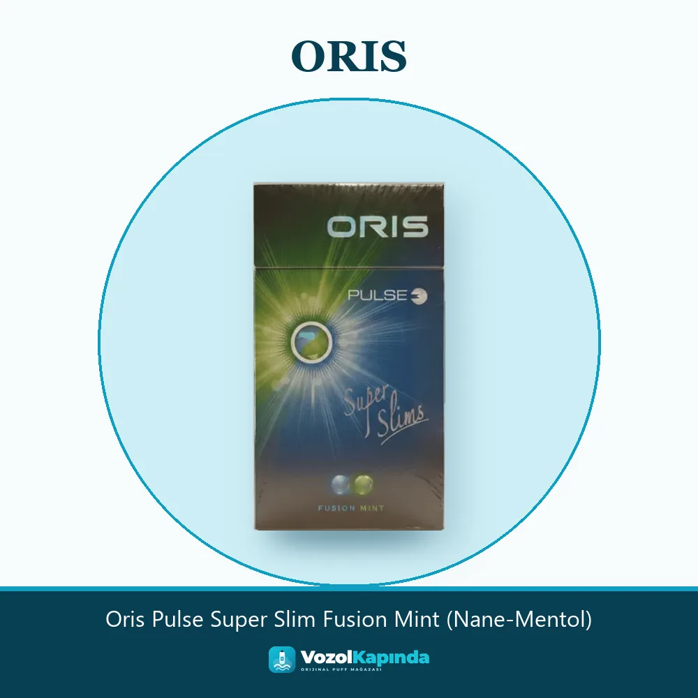 Oris Pulse Super Slim Fusion Mint (Nane-Mentol) bilgi kartı, orijinal sigara