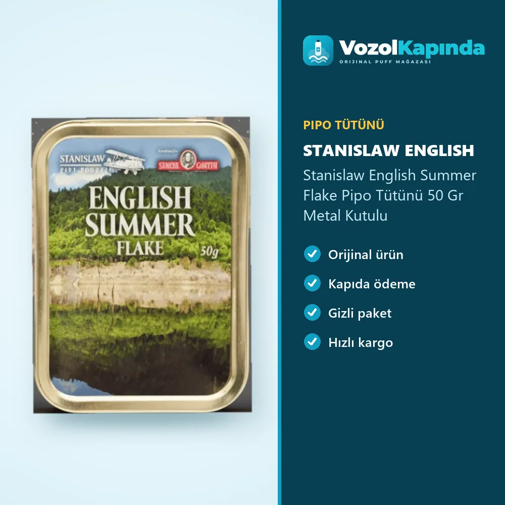 Stanislaw English Summer Flake Pipo Tütünü 50 Gr Metal Kutulu Sipariş Bilgileri Stanislaw English Summer Flake Pipo Tütünü 50 Gr Metal Kutulu bilgi kartı, orijinal pipo tütünü