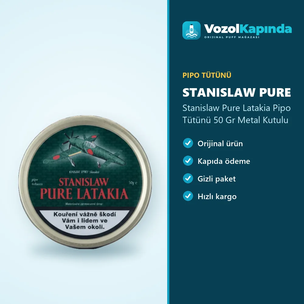 Stanislaw Pure Latakia Pipo Tütünü 50 Gr Metal Kutulu Sipariş Bilgileri Stanislaw Pure Latakia Pipo Tütünü 50 Gr Metal Kutulu bilgi kartı, orijinal pipo tütünü