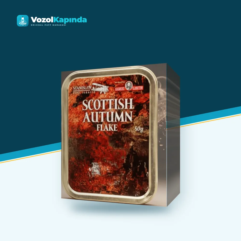 Stanislaw Scottish Autumn Flake Pipo Tütünü 50 Gr Metal Kutulu Orijinal Ambalaj Stanislaw Scottish Autumn Flake Pipo Tütünü 50 Gr Metal Kutulu ürün görseli, orijinal pipo tütünü