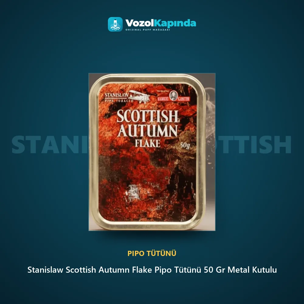 Stanislaw Scottish Autumn Flake Pipo Tütünü 50 Gr Metal Kutulu Bilgi Kartı Stanislaw Scottish Autumn Flake Pipo Tütünü 50 Gr Metal Kutulu bilgi kartı, orijinal pipo tütünü