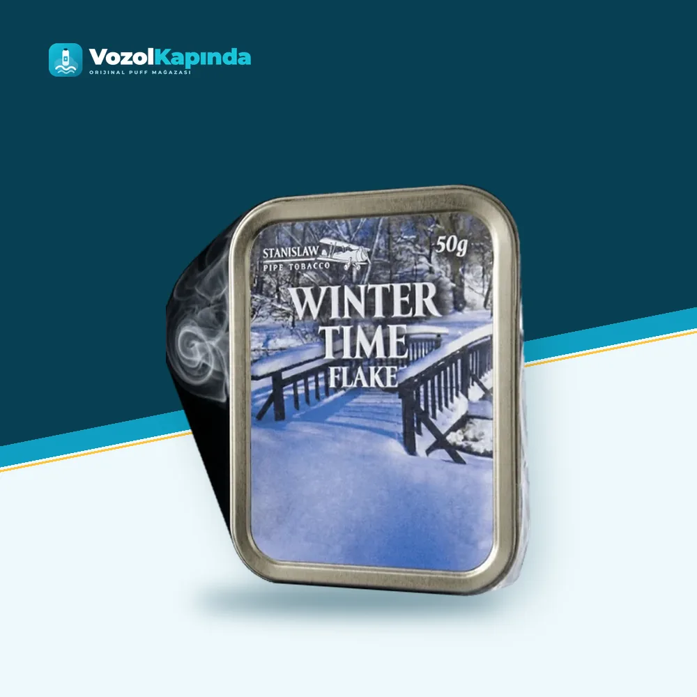 Stanislaw Winter Time Flake Pipo Tütünü 50 Gr Metal Kutulu ön yüz görseli, orijinal ambalaj