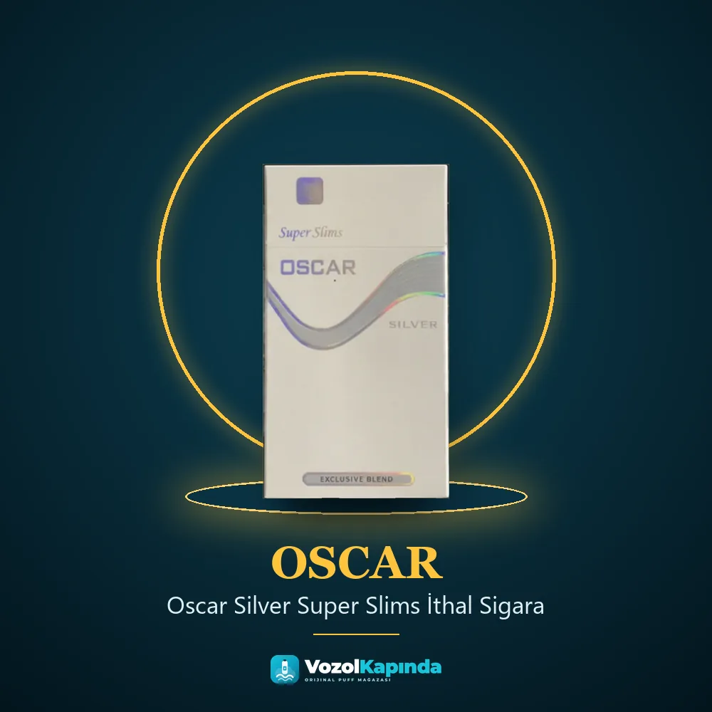 Oscar Silver Super Slims İthal Sigara bilgi kartı, orijinal sigara