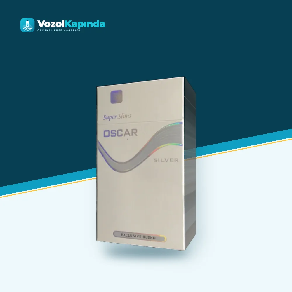 Oscar Silver Super Slims İthal Sigara paket görünümü
