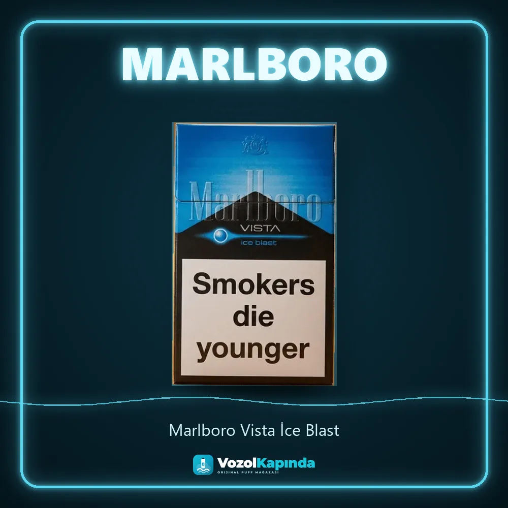 Marlboro Vista İce Blast bilgi kartı, orijinal sigara