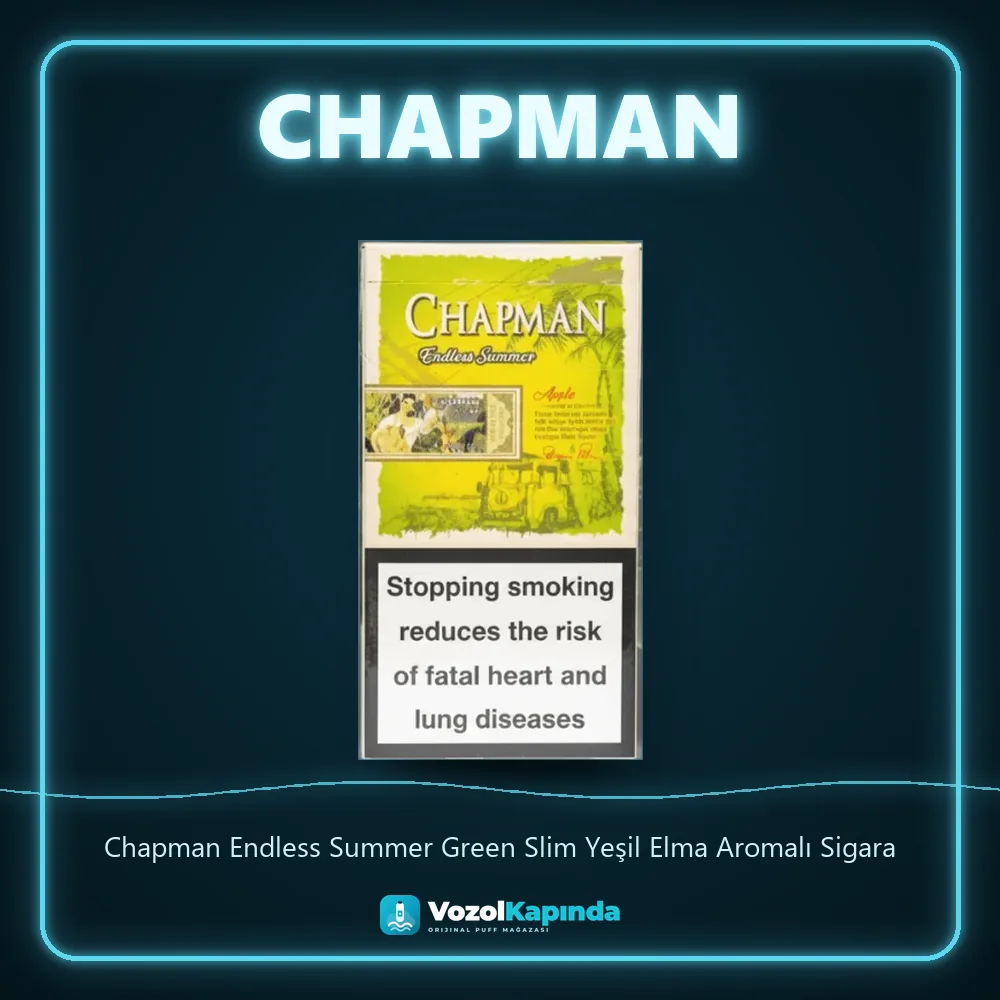 Chapman Endless Summer Green Slim Yeşil Elma Aromalı Sigara Sipariş Bilgileri Chapman Endless Summer Green Slim Yeşil Elma Aromalı Sigara özellikleri: orijinal ürün, kapıda ödeme, gizli paket