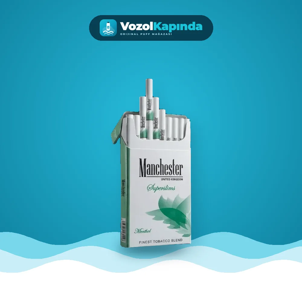 Manchester Superslims Menthol sigara Mentol Aromalı, Vozol Kapında orijinal sigara