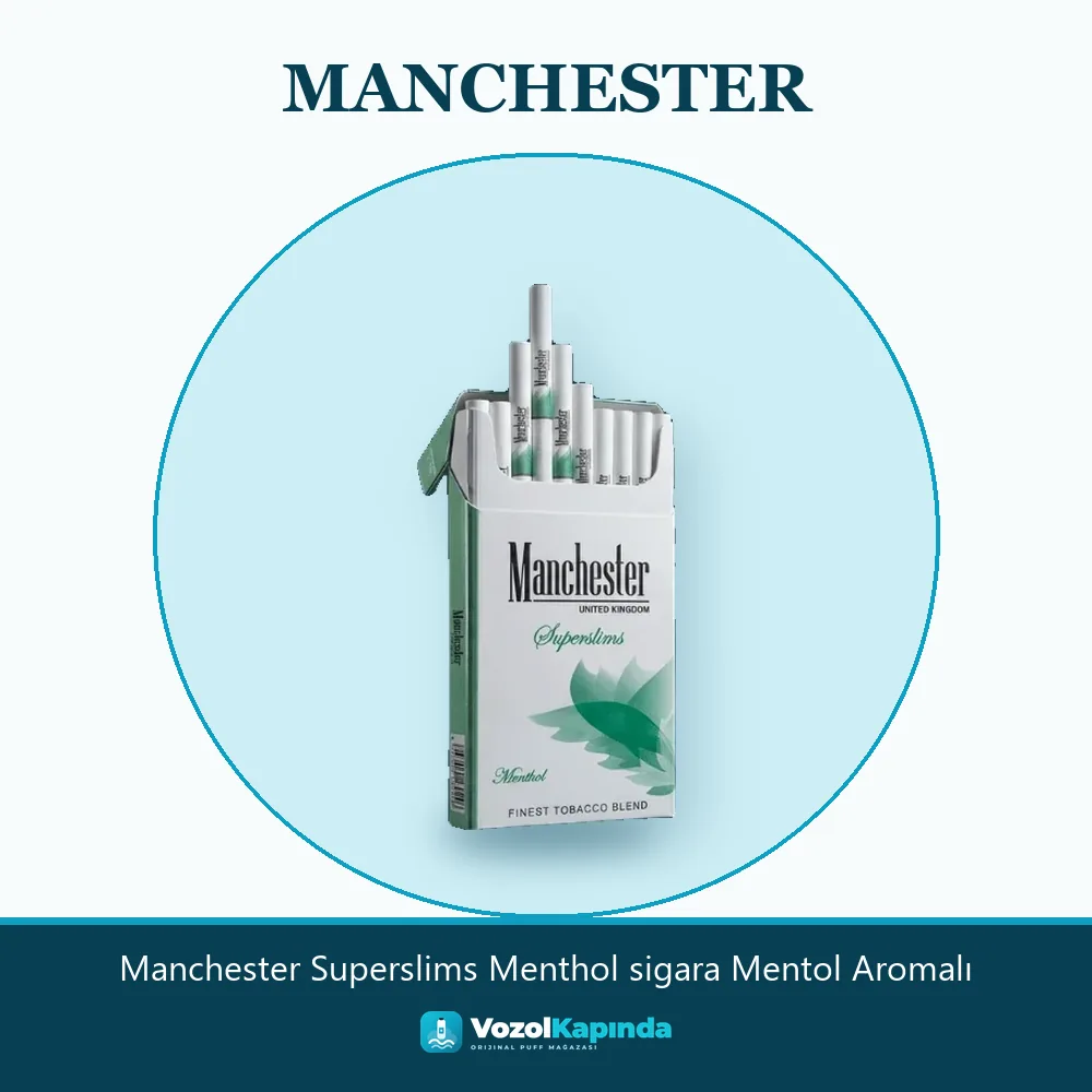 Manchester Superslims Menthol sigara Mentol Aromalı özellikleri: orijinal ürün, kapıda ödeme, gizli paket