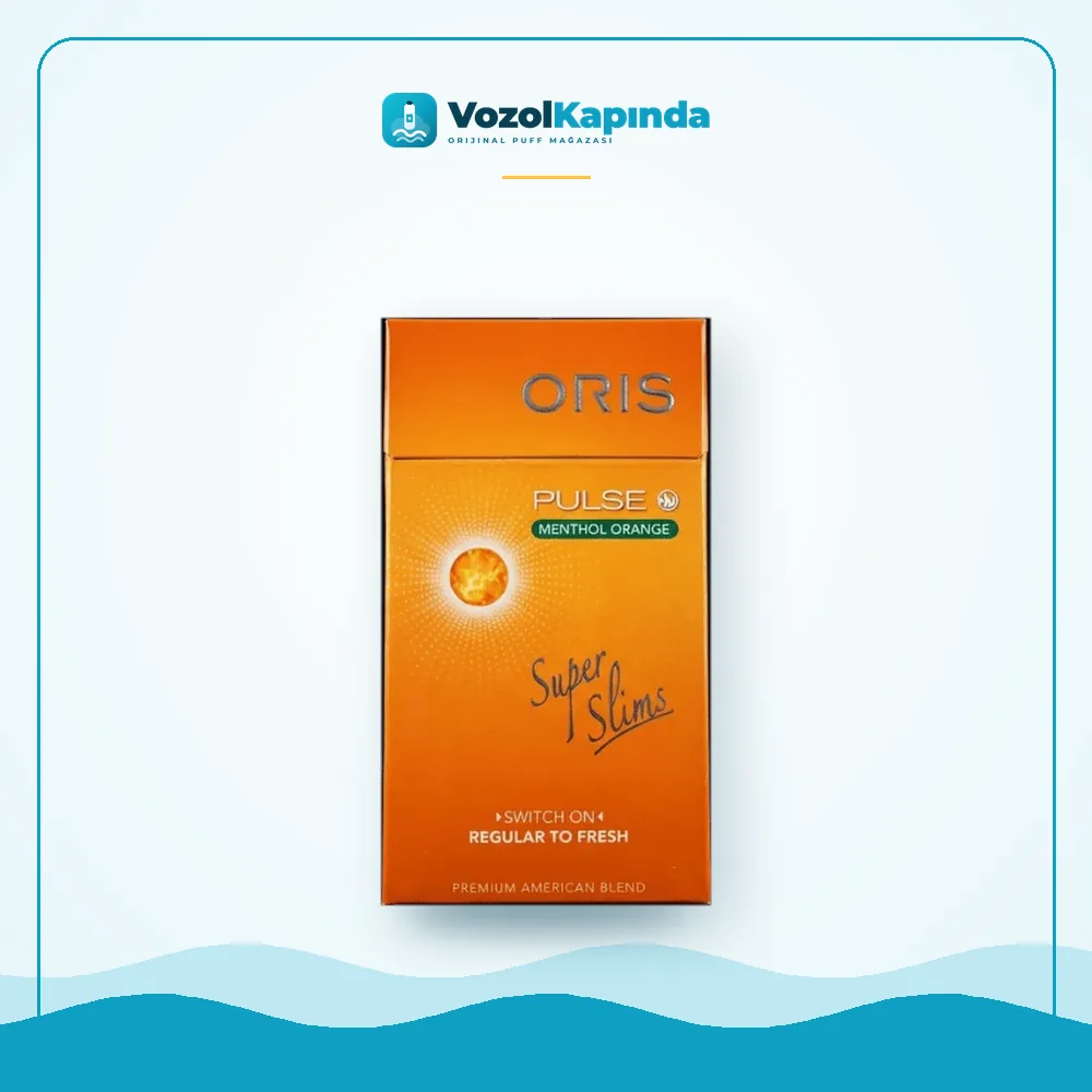 Oris Pulse Menthol Orange SuperSlims Sigara (Portakal Aromalı) Fiyatı Oris Pulse Menthol Orange SuperSlims Sigara (Portakal Aromalı) satın al, Vozol Kapında
