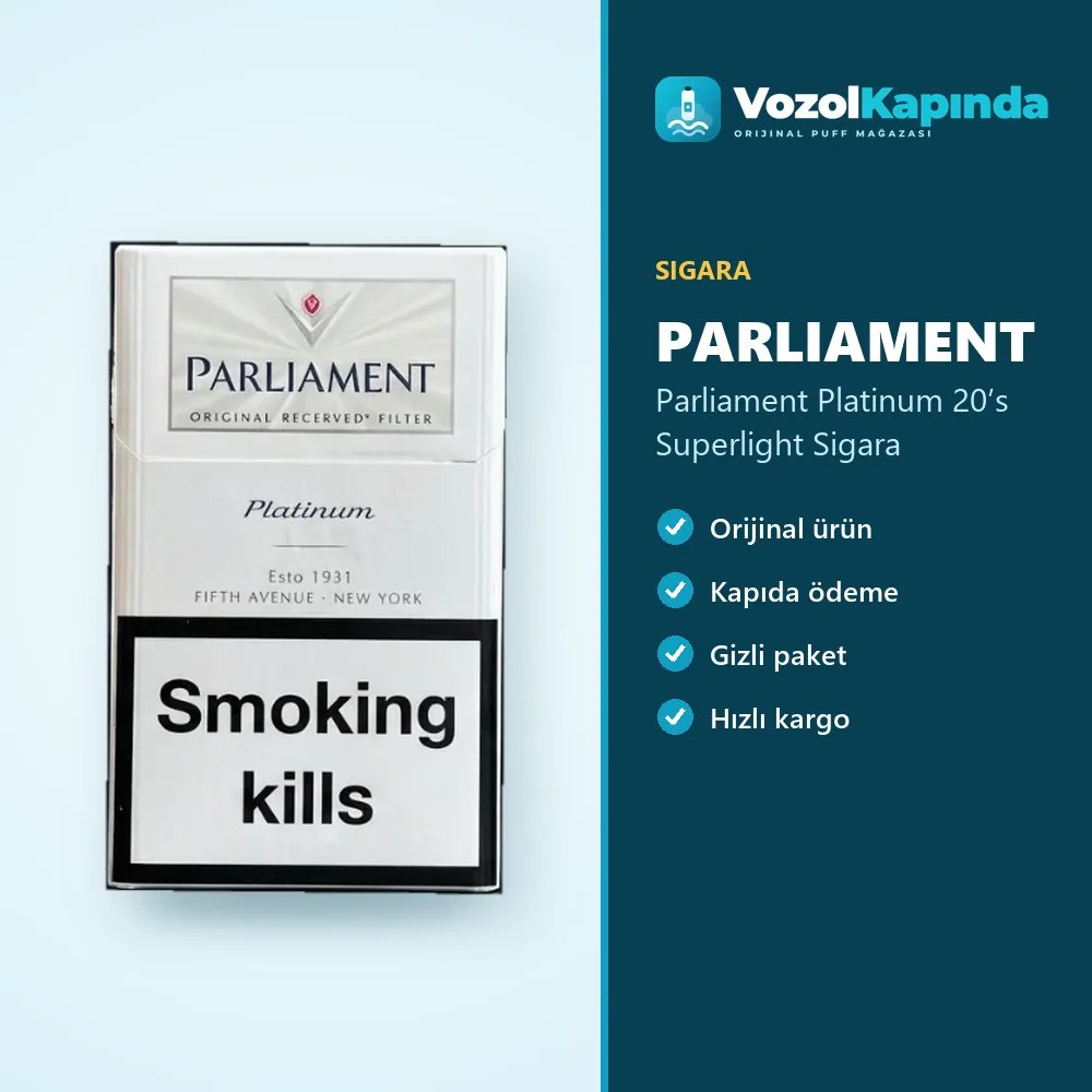 Parliament Platinum 20’s Superlight Sigara Özellikleri Parliament Platinum 20’s Superlight Sigara özellikleri: orijinal ürün, kapıda ödeme, gizli paket
