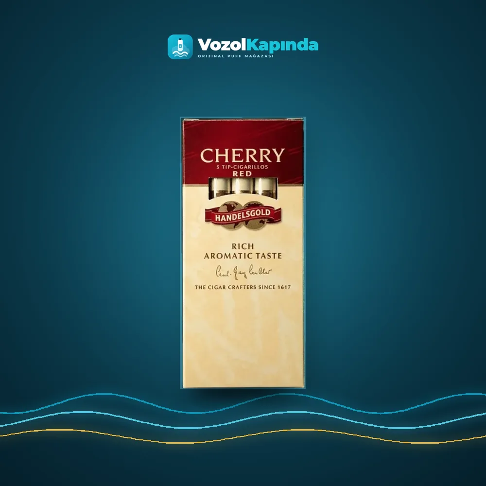 Handelsgold Red Cherry Sigarillo Ağızlıklı Vişne Aromalı Fiyatı Handelsgold Red Cherry Sigarillo Ağızlıklı Vişne Aromalı, Vozol Kapında orijinal sigarillo