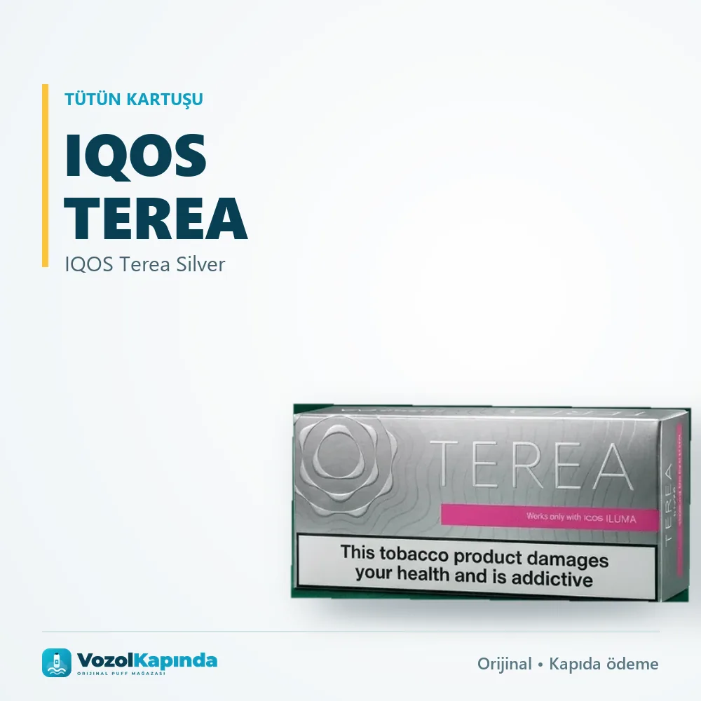IQOS Terea Silver Sipariş Bilgileri IQOS Terea Silver bilgi kartı, orijinal tütün kartuşu