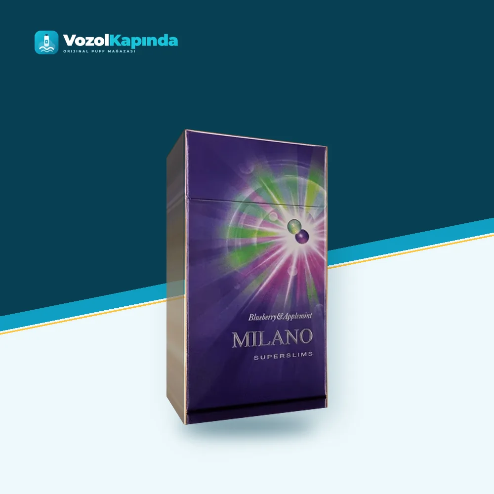 Milano Superslim Blueberry Applemint ön yüz görseli, orijinal ambalaj