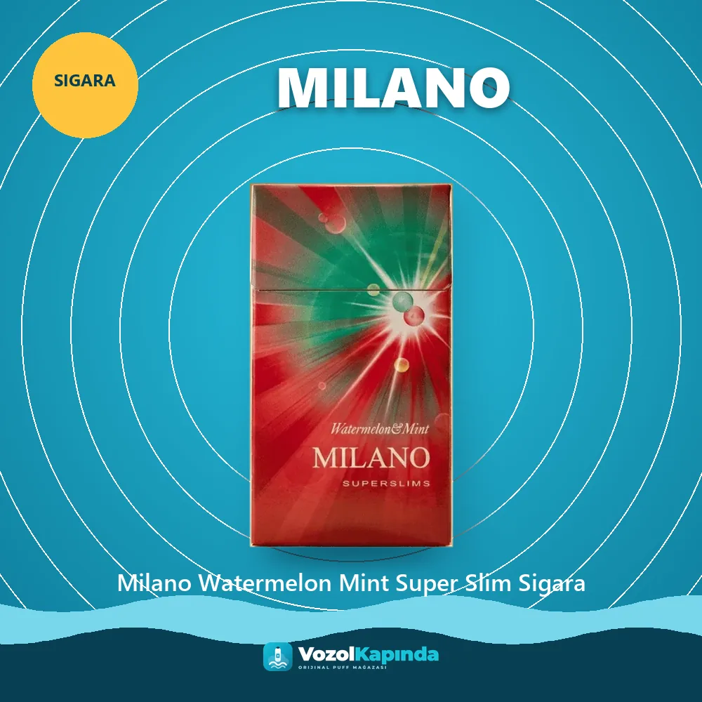 Milano Watermelon Mint Super Slim Sigara Bilgi Kartı Milano Watermelon Mint Super Slim Sigara sipariş avantajları: kapıda ödeme ve gizli paket