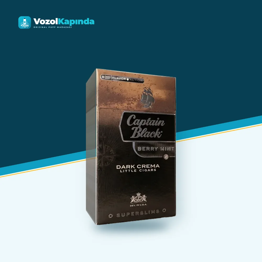 Captain Black Berry Mint Dark Crema Ürün Görseli Captain Black Berry Mint Dark Crema ürün görseli, orijinal sigara