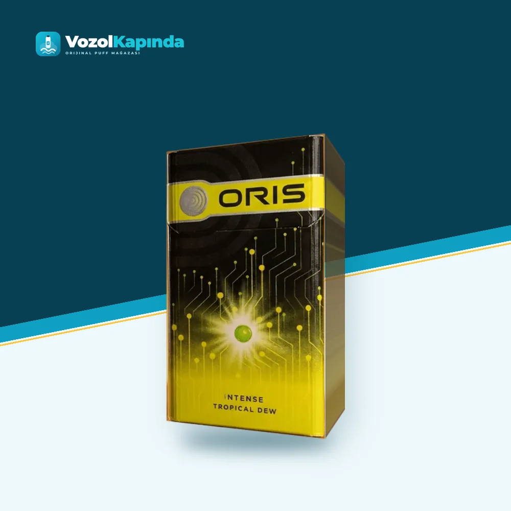 Oris Tropical Dew İthal Sigara Paket Görünümü Oris Tropical Dew İthal Sigara ön yüz görseli, orijinal ambalaj