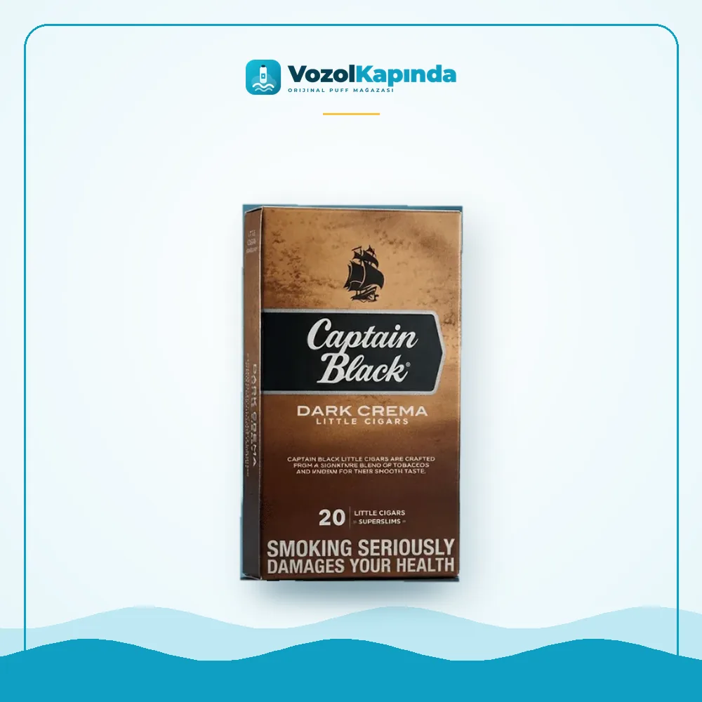 Captain Black Dark Crema Superslims 20’s Sipariş Captain Black Dark Crema Superslims 20’s, Vozol Kapında orijinal sigara