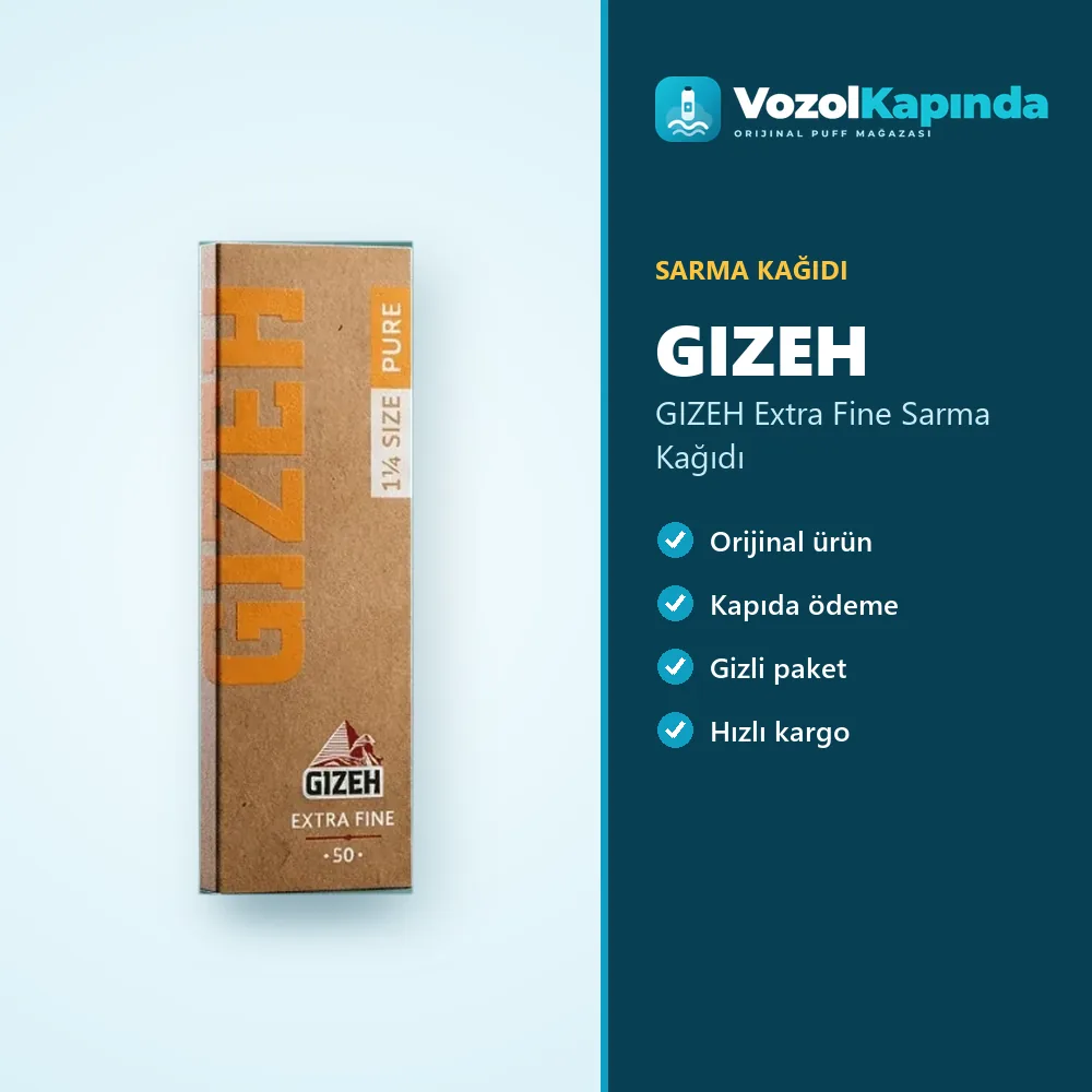 GIZEH Extra Fine Sarma Kağıdı Özellikleri GIZEH Extra Fine Sarma Kağıdı sipariş avantajları: kapıda ödeme ve gizli paket