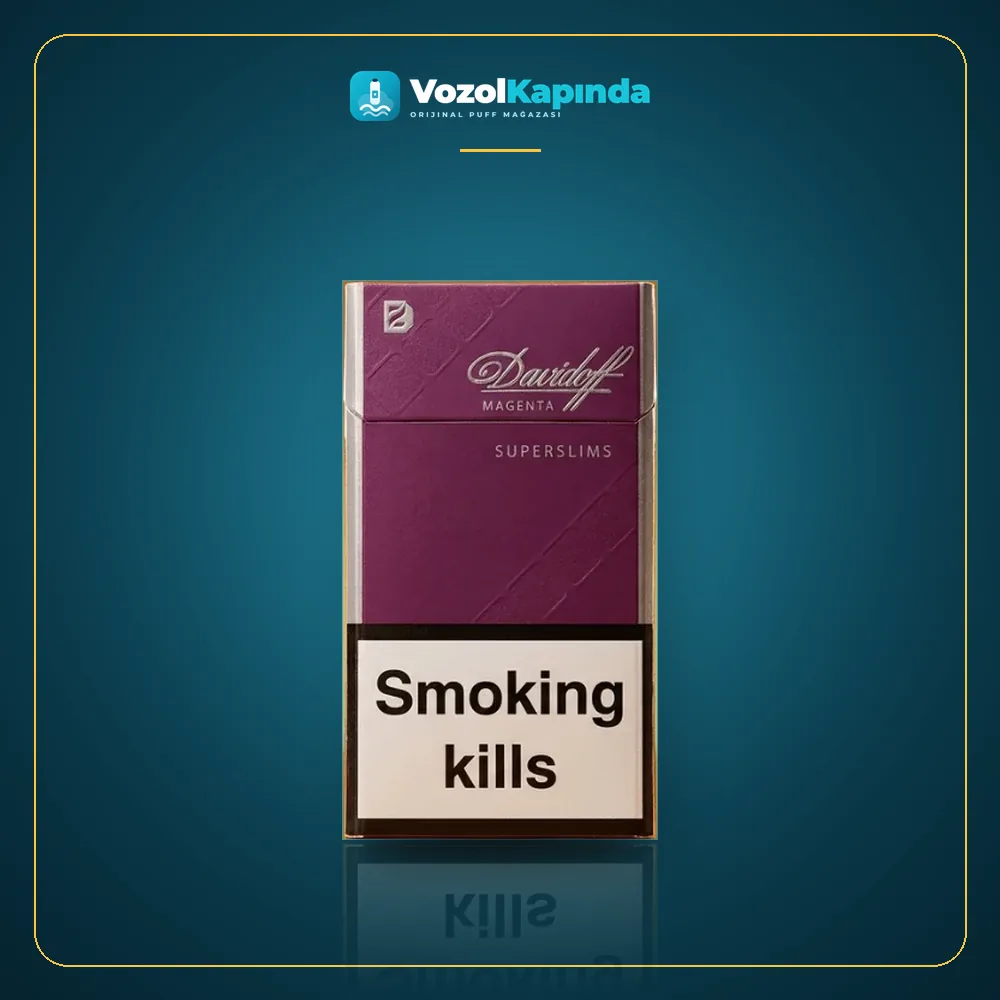 Davidoff Magenta Superslims İthal Sigara Orijinal Ambalaj Davidoff Magenta Superslims İthal Sigara ön yüz görseli, orijinal ambalaj