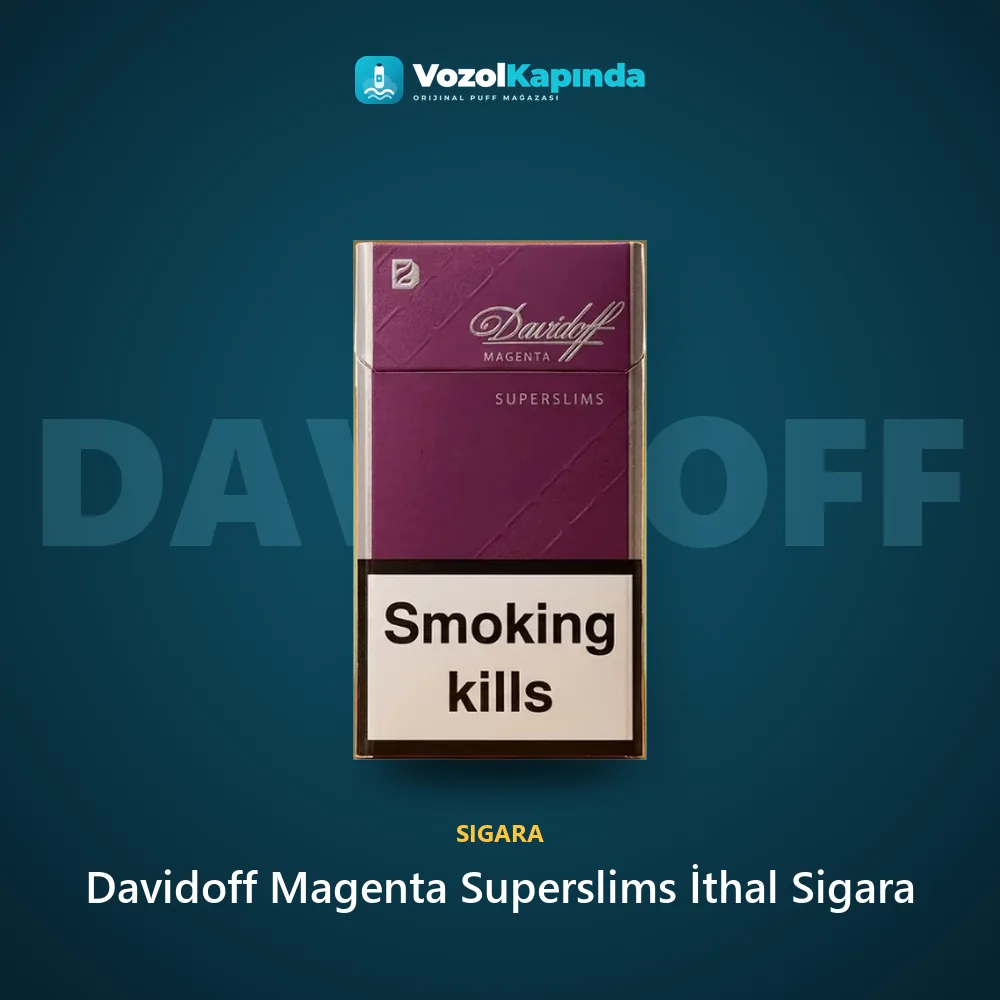 Davidoff Magenta Superslims İthal Sigara Bilgi Kartı Davidoff Magenta Superslims İthal Sigara bilgi kartı, orijinal sigara