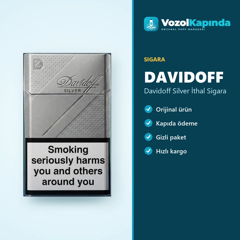 Davidoff Silver İthal Sigara Özellikleri Davidoff Silver İthal Sigara sipariş avantajları: kapıda ödeme ve gizli paket