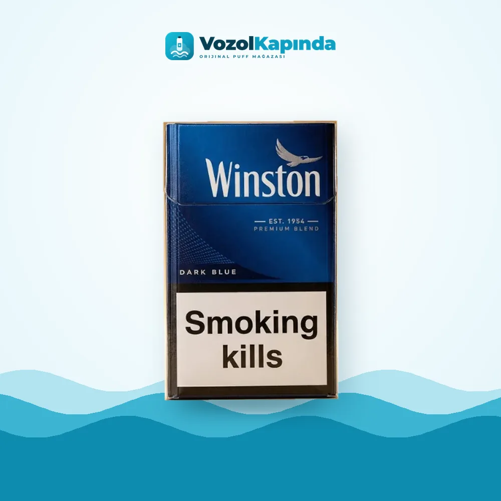 Winston Dark Blue İthal Sigara paket görünümü