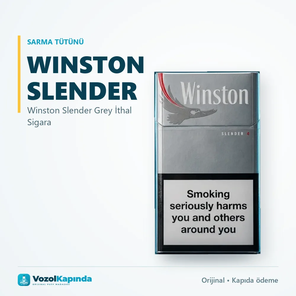 Winston Slender Grey İthal Sigara özellikleri: orijinal ürün, kapıda ödeme, gizli paket