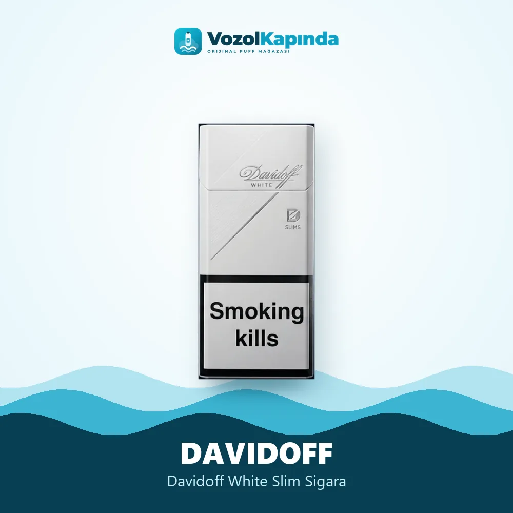 Davidoff White Slim Sigara bilgi kartı, orijinal sigara