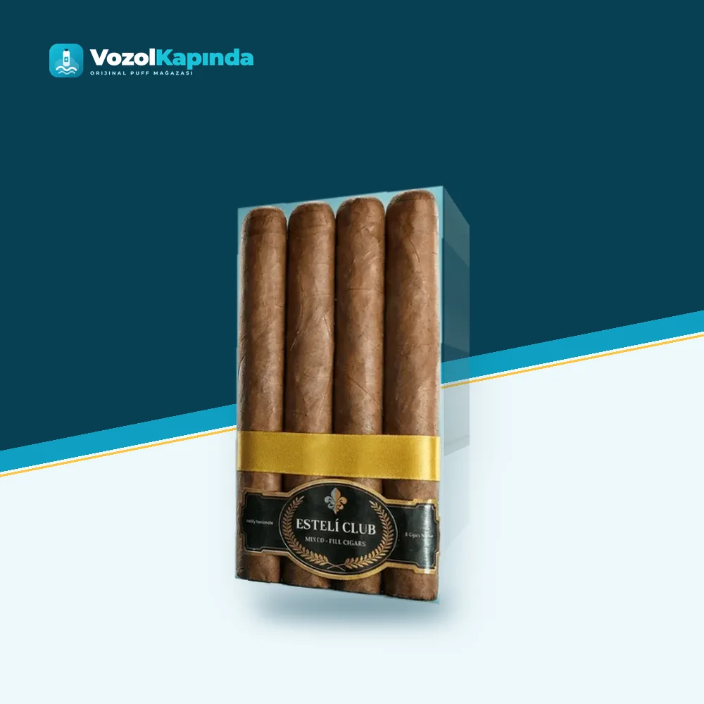 Esteli Club Robusto Puro Paket Görünümü Esteli Club Robusto Puro ön yüz görseli, orijinal ambalaj
